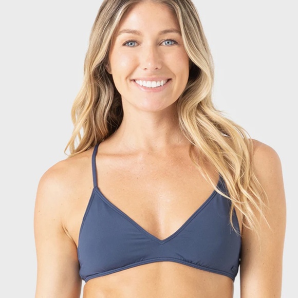 Roxy Other - Roxy Swim SD Beach Classics Athletic Triangle Bikini Top Blue